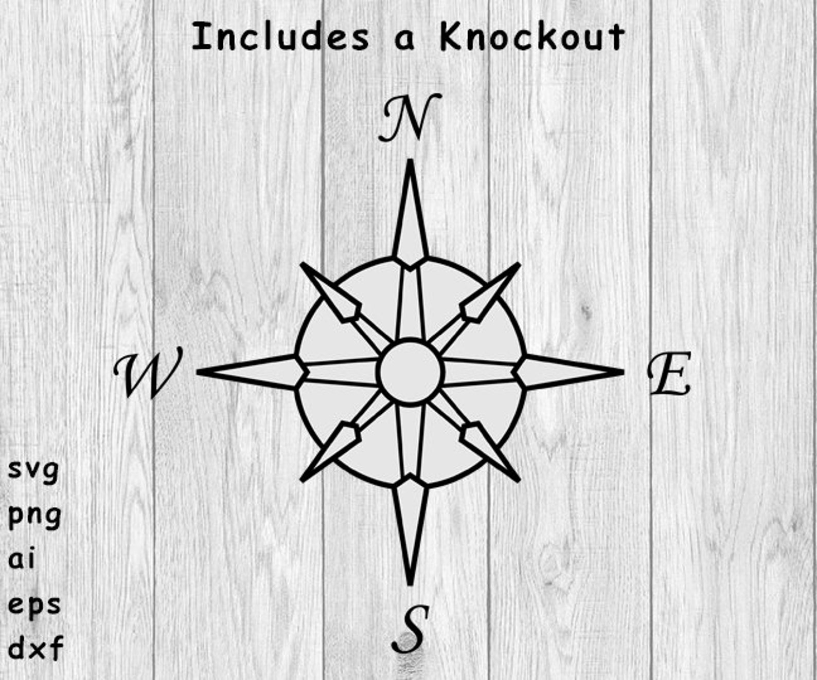 Compass Rose Nautical Compass Compass Star svg png ai Etsy