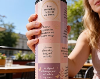 Self-Love Affirmation Tumbler | Pink Manifestation Design