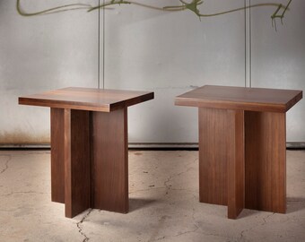 Reclaimed Walnut Side Table.