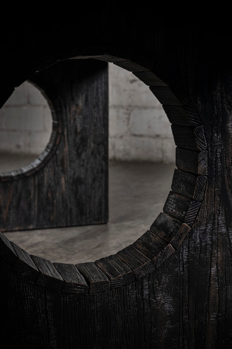 Banham Black 1950s Brutalist Oak Dining Table image 3