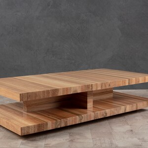 Modern Floating Solid Wood Oak Coffee Table All Natural - Etsy New Zealand
