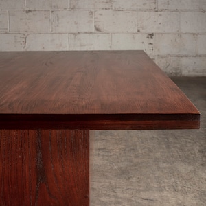 Brown Oak Square Coffee Table image 5