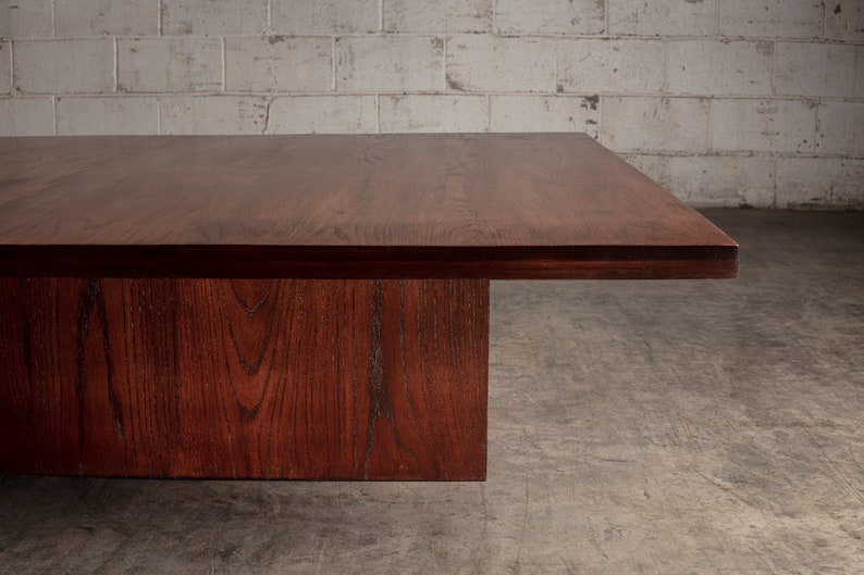 Brown Oak Square Coffee Table image 6