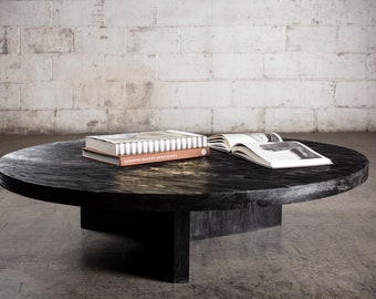 Thin Coffee Table – Black Oak – Rouse Home