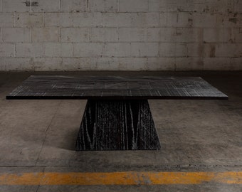 Brutal Oak Black Dining Table