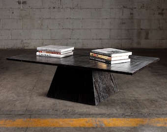 Brutal Oak Triangular Base Coffee Table