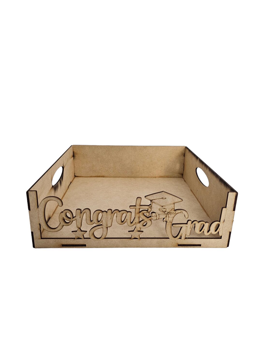 MDF Wooden Tray 10×10×3 Congrats Grad - Etsy