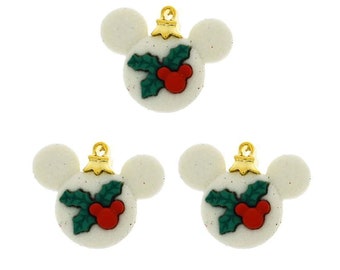 Shank Back Disney Mickey Mouse Christmas Ornament Buttons - Jesse James Dress it Up