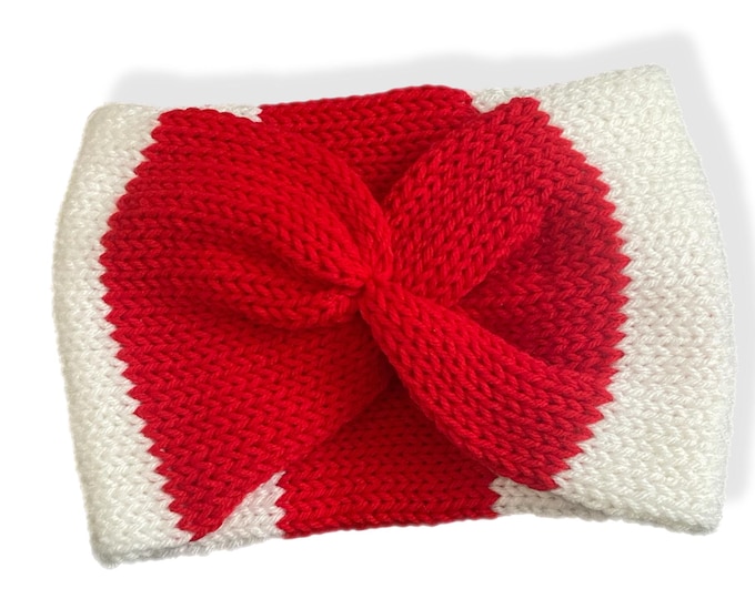 Candy Cane Twist Headband — Holiday Colors · Cozy & Stretchy