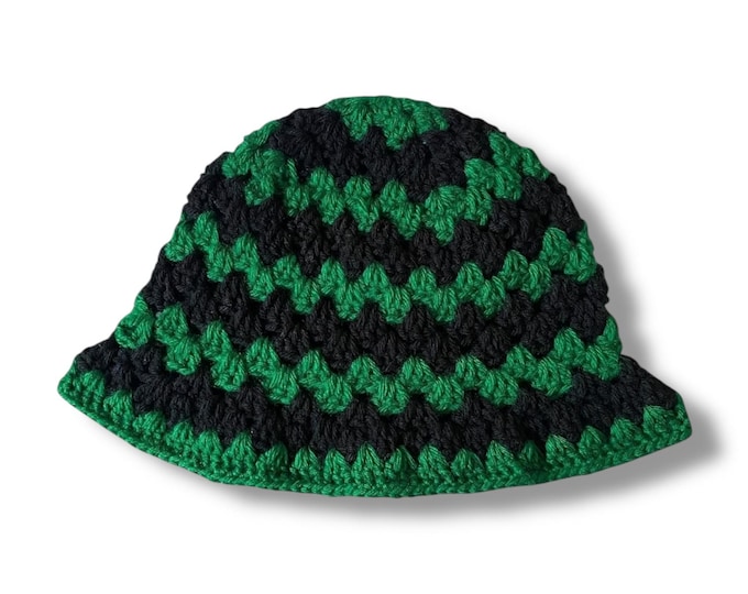 Moss Noir: Crochet Bucket Hat