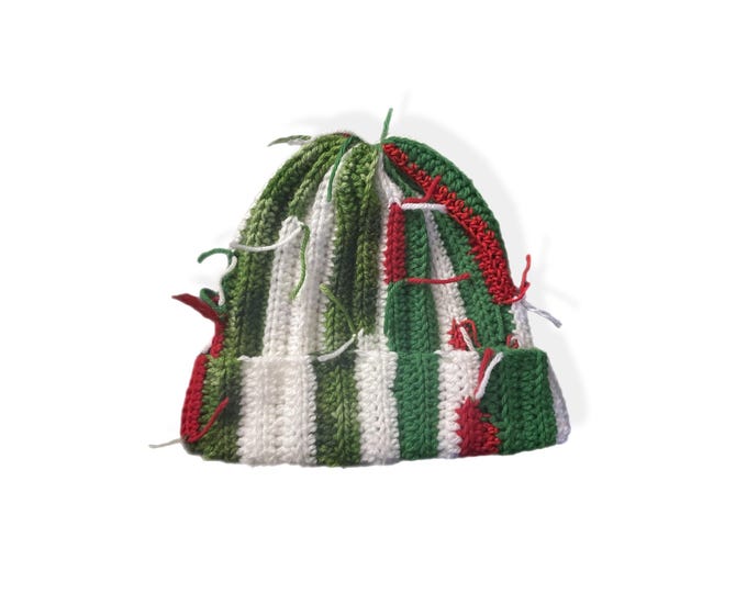 Scrap Yarn Christmas Beanie