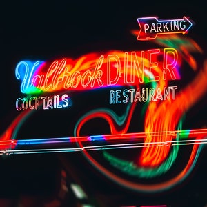 Valbrook Diner Neon Light 11X14 Digital Print