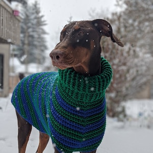 Striped Dog Sweater Crochet