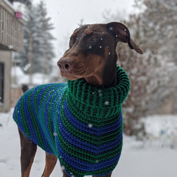 Striped Dog Sweater Crochet