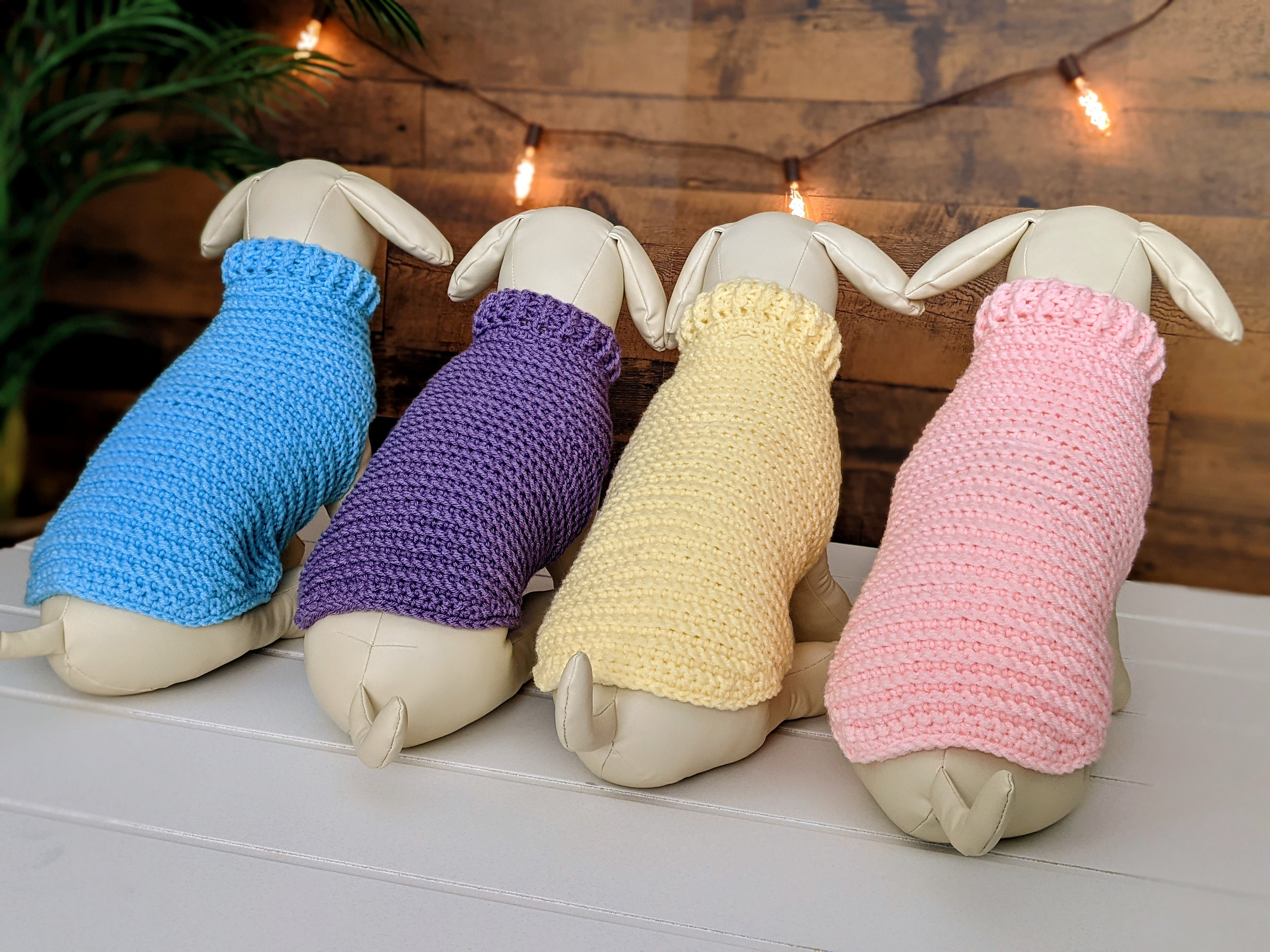 Light Pink Dog Sweater Crochet Etsy