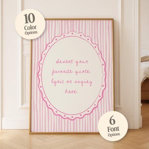 Custom Quote Poster, Personalized Wall Art, Soft Feminine Quote Print, Vintage Inspired Text Poster, Nursery Bedroom Decor