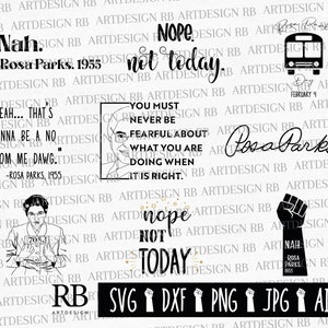 Rosa Parks SVG Bundle: Civil Rights Icon Files (Digital Download)