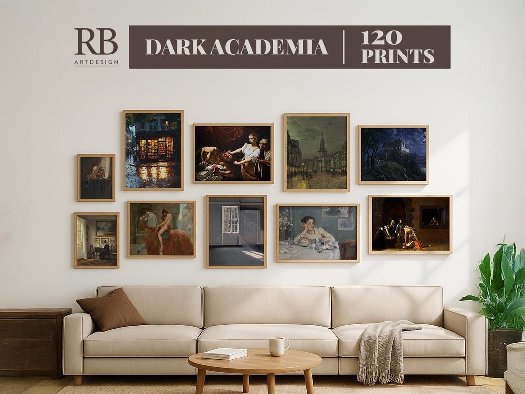 120 Dark Academia Printable Posters – Vintage Aesthetic Wall Art Bundle ...