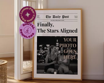 The Daily Post Custom Print | Personalized Newspaper Poster with Your Photo | Best Friend Birthday, Anniversary Gift