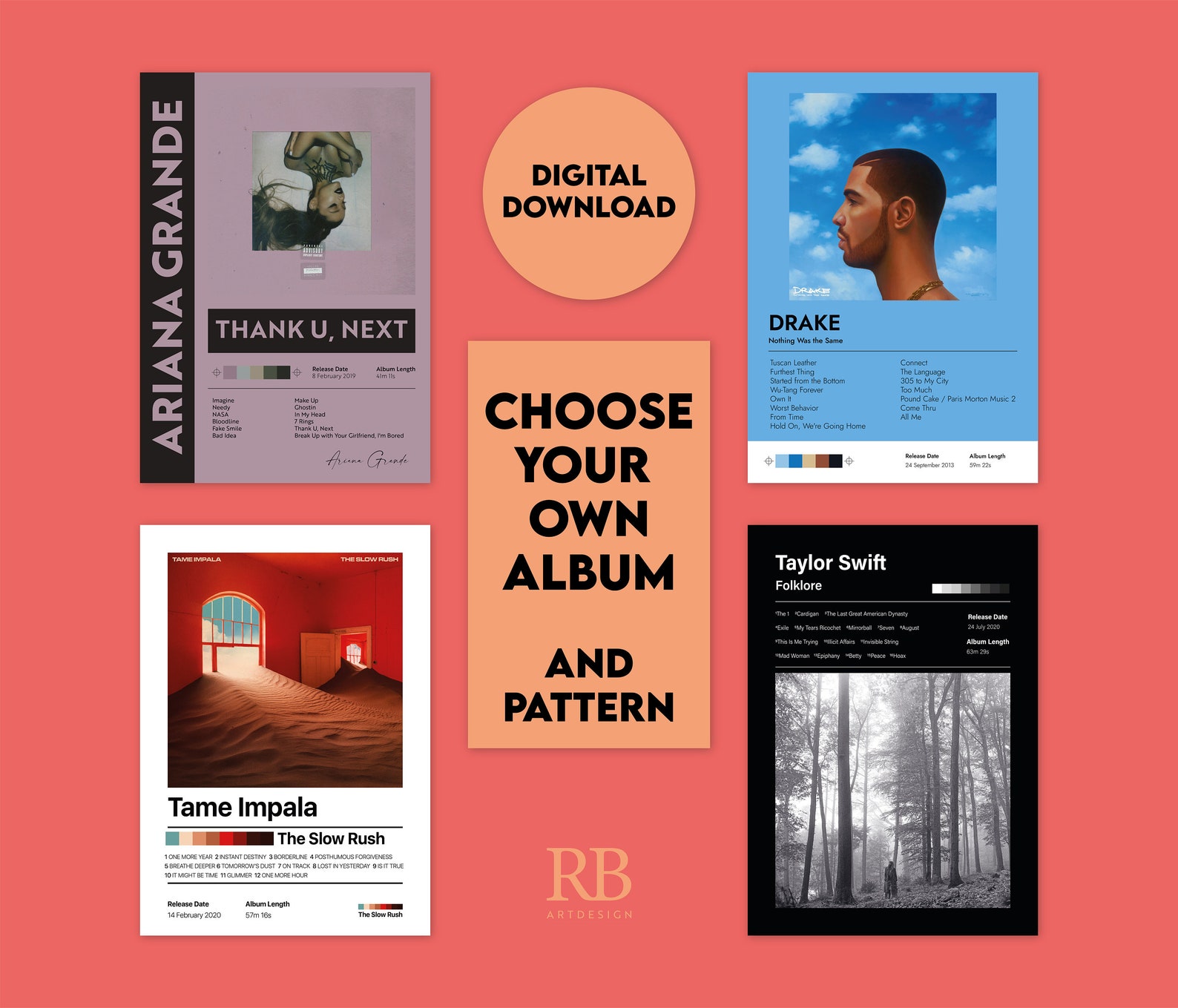 Choose Your Own Album Poster Printable Album Cover Digital Etsy