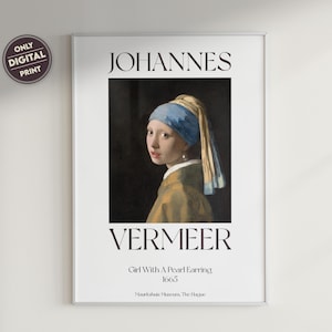 Vermeer Girl with a Pearl Earring Print: Baroque Era Museum Poster (Digital Download)
