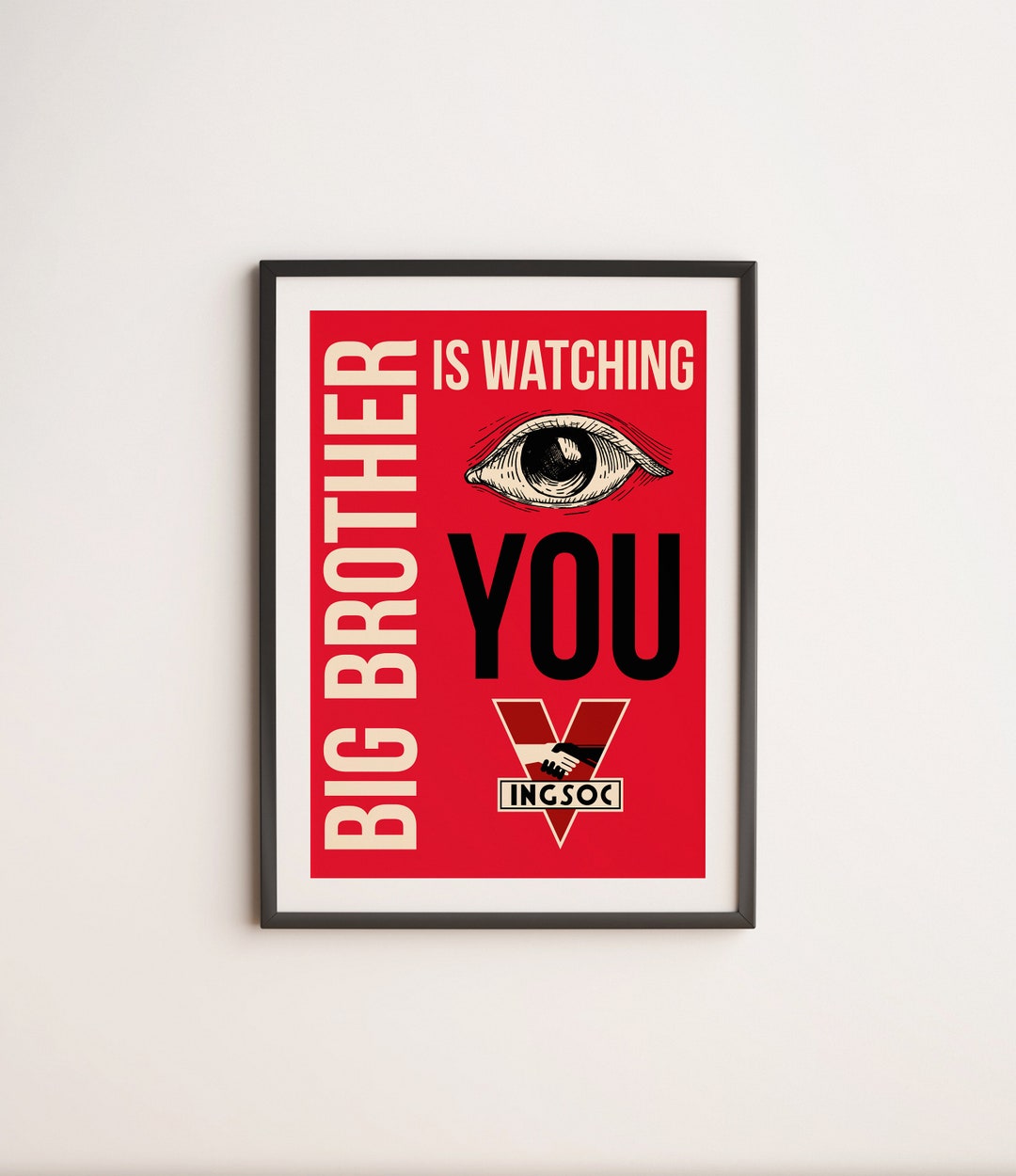 1984 Big Brother Is Watching You Poster Orwell Poster Printable 