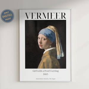 Vermeer Girl with a Pearl Earring Print: Baroque Era Museum Poster (Digital Download)