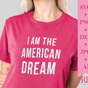 Jestem Amerykańskim Snem Pliki SVG/PNG/DXF/Jpeg/Ai dla Cricut, 2000s Inspired, Y2K Slogan, Y2K Aesthetics Shirt Svg, Britney Inspired