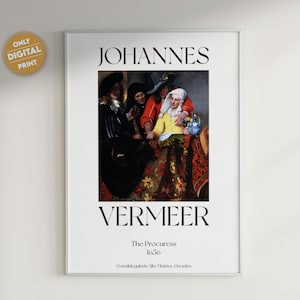 Johannes Vermeer The Procuress Digital Print, 17th-Century, Baroque Era Art, Exhibition Poster, Museum Poster, Printable Art, Wall Decor