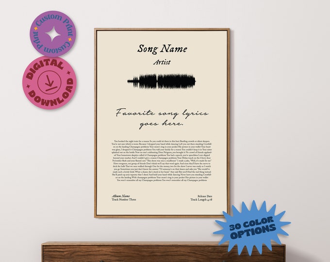 Custom Lyric Posters