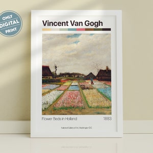 Van Gogh Bulb Fields Art Print: Flower Beds in Holland (Digital Download)