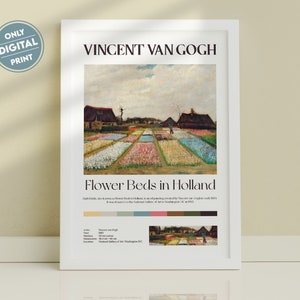 Van Gogh Flower Beds in Holland Art Print (Digital Download)