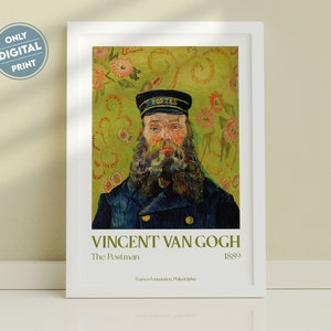 Vincent Van Gogh The Postman Digital Print, Van Gogh Art Print, Exhibition Poster, Museum Poster, Van Gogh Poster, Minimalist Wall Art