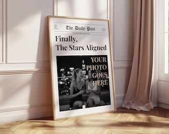 Custom Newspaper Poster Personalized Front Page Print Photo Headline Art