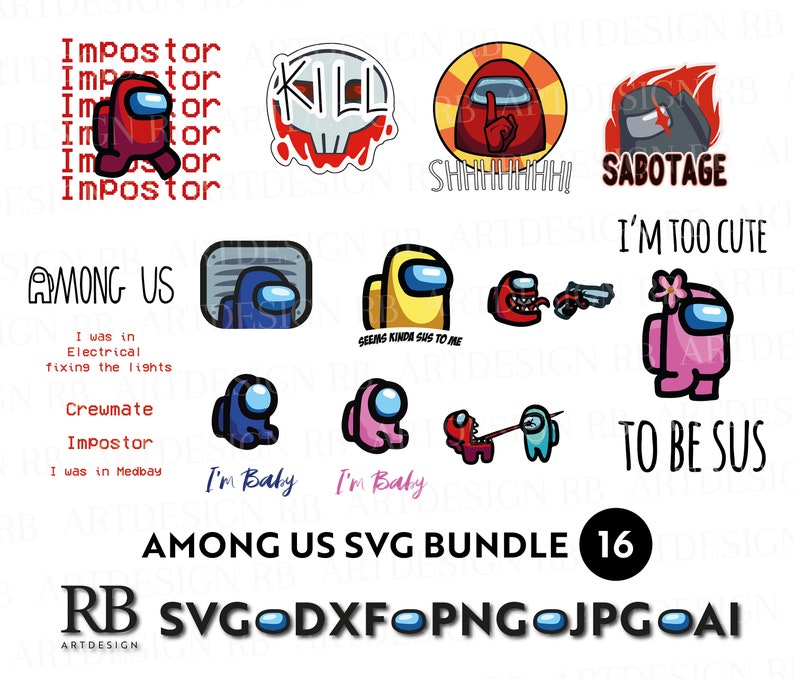 Download Among Us Svg Bundle SVG/DXF/PNG/Jpeg/Ai For Cricut | Etsy