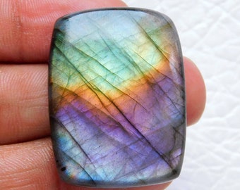 Labradorite Purple Flashy A Quality Gemstone Cabochon Stone Jewelry Making Stone