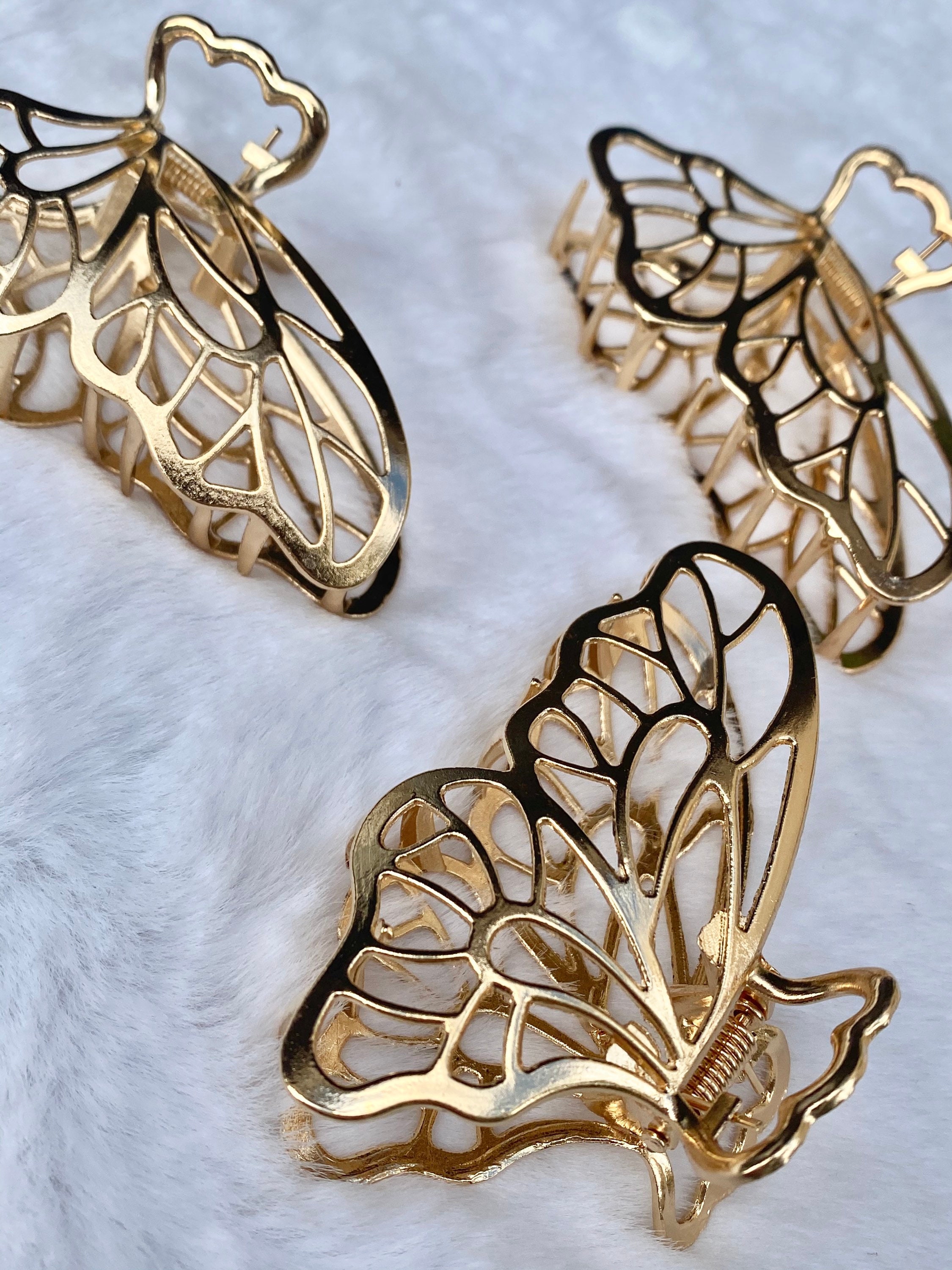 Claw Clip / Gold Hair accessories / Hair Claw / Hair Clips / Etsy