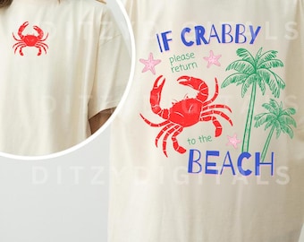 Si estás de mal humor, por favor regresa a la playa / Diseño de camiseta con gráfico de verano en formato PNG transparente para descarga digital