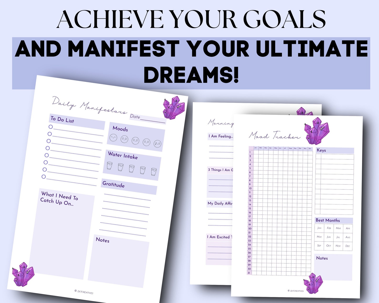 Indigo Daily Planner Printable Digital Download Daily Planner Daily to ...