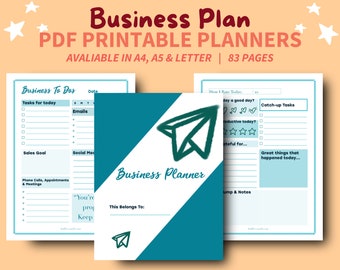 Business planner printable | business planner digital | business digital planner | digital business planner | teal digital planner business