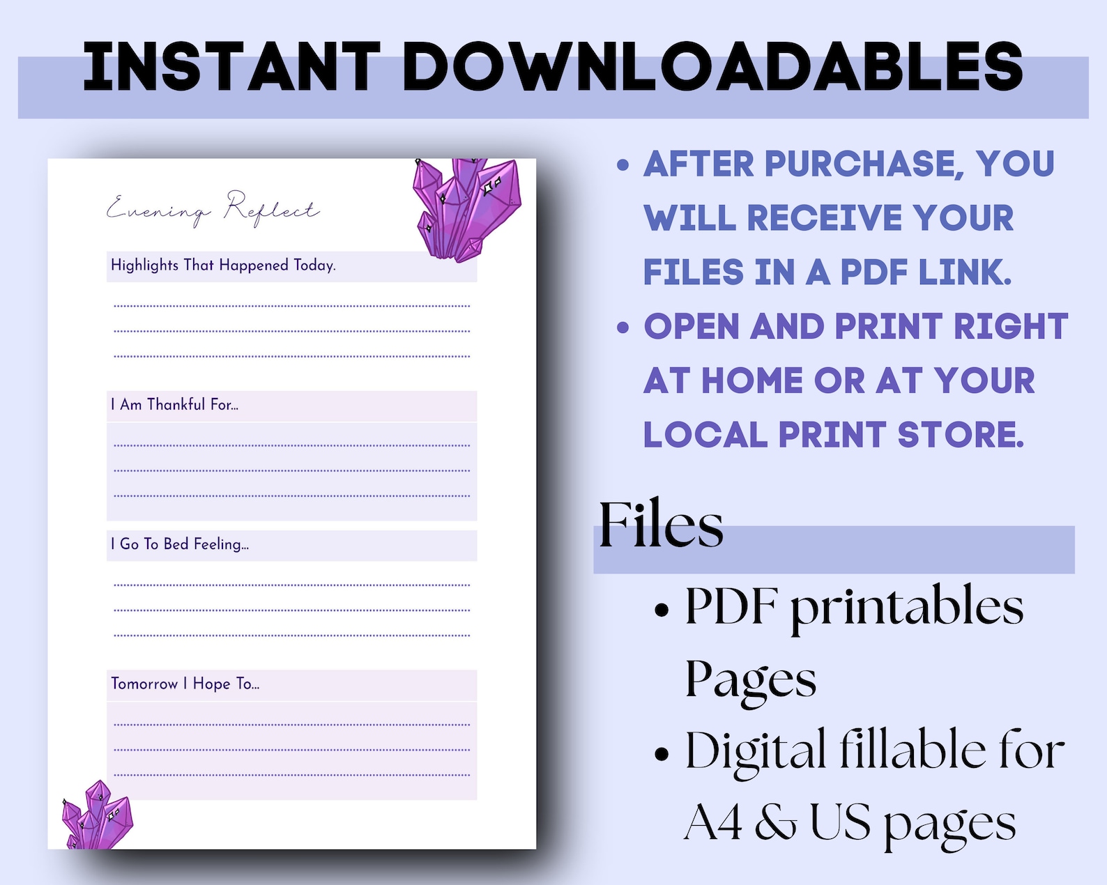 Indigo Daily Planner Printable Digital Download Daily Planner Daily to ...