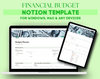 Digital Budget Planner Notion Template | 2023 Digital Planner | Budget Planner Digital | Digital Budget Planner for iPad | Notion Templates