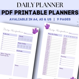 Indigo Daily Planner Printable Digital Download Daily Planner Daily to ...