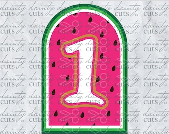 Melon 1st Birthday Cake Topper SVG