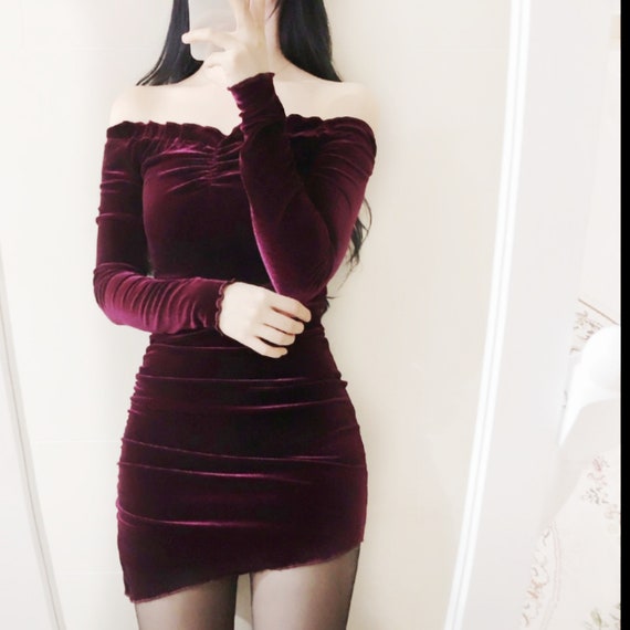 Kimcatsilk Velvet Dress for Women