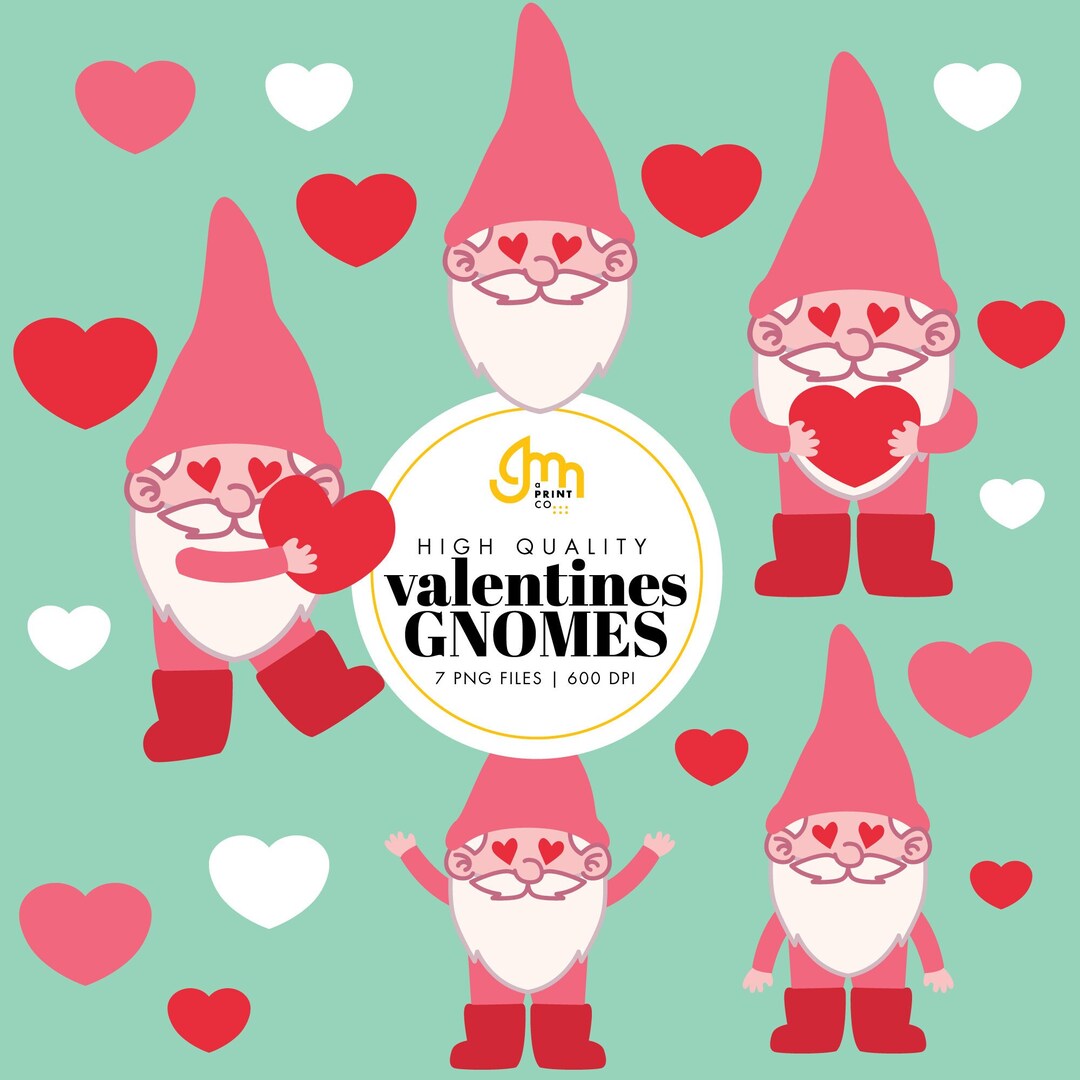 Valentines Day Gnome Clipart, High Quality PNG, Valentines Gnome PNG ...