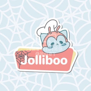 Jolliboo Filipino Ghost Cat Sticker | Kawaii Sticker | Laptop Sticker | Die Cut Sticker | Water Bottle Sticker | Spooky Sticker | Jollibee