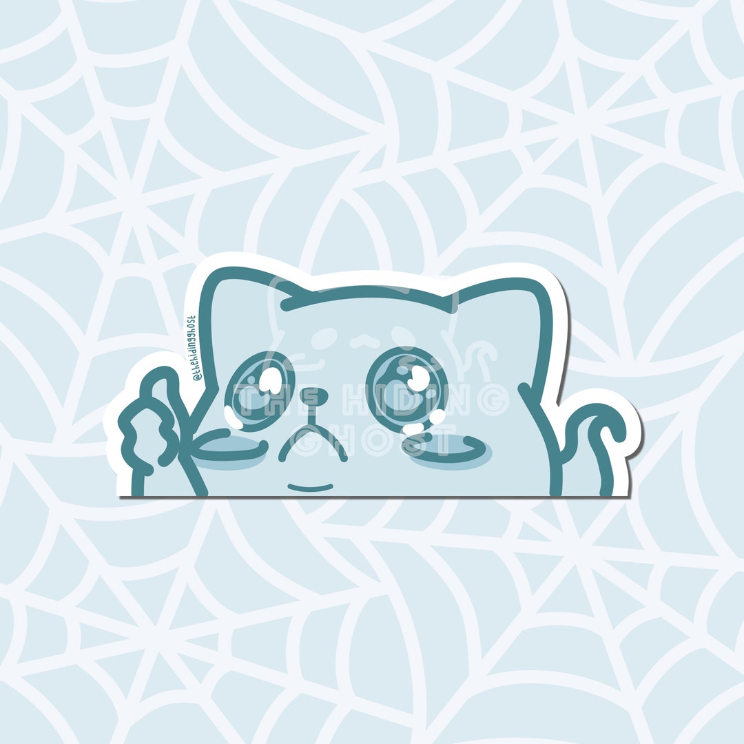 Mance Ghost Cat Sticker | Kawaii Sticker | Laptop Sticker | Die Cut ...