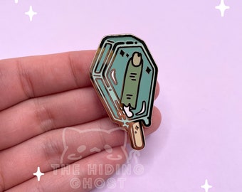 Spooky Popsicle Enamel Pin - Finger | Spooky Pin | Kawaii Pin | Pastel Pin | Enamel Pin | Hard Enamel Pin | Skull Pin | Pastel Goth