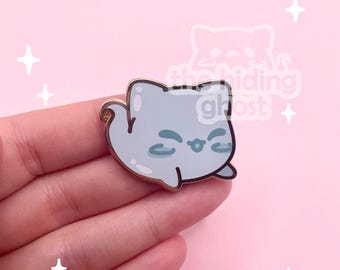 Spilla smaltata a forma di gatto fantasma/mascotte / Spilla spettrale / Spilla kawaii / Spilla pastello / Spilla smaltata / Spilla smaltata dura / Spilla di Halloween / Pastel Goth
